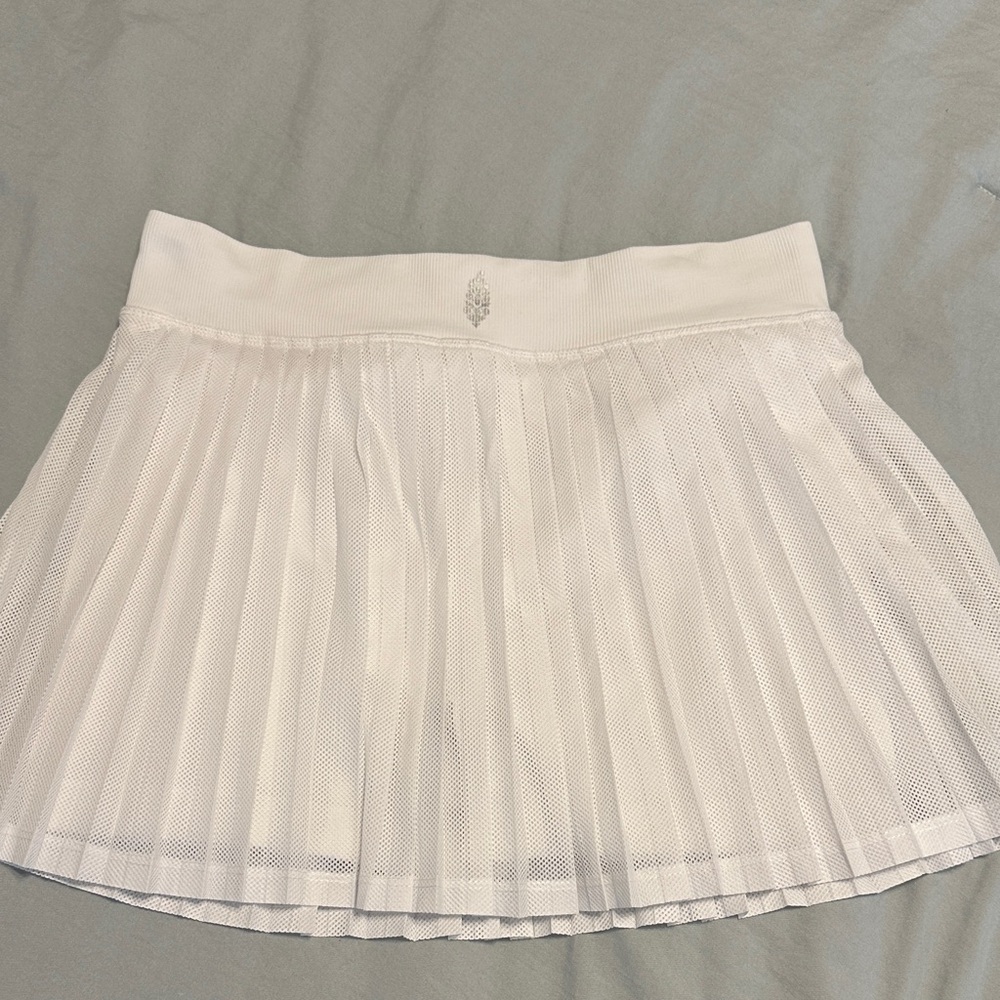 FP Movement Women's Rally Ruffle Mini Skirt, White - Picture 3 of 8